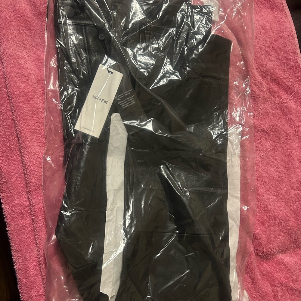 Me+em black leather pants for women